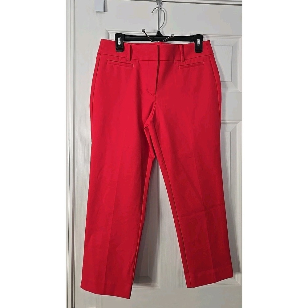 Ann Taylor Loft Marisa Womans Capri Pants Size 8P Dark Coral